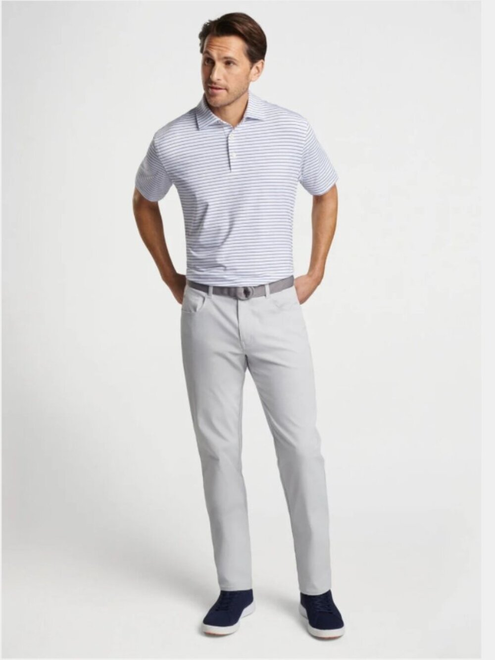 NWT Peter Millar eb66 Performance Five-Pocket Pant - British Grey (44x34)